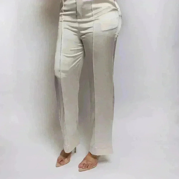 Not Today Off-White Satin Pant - Picture 2 of 3
